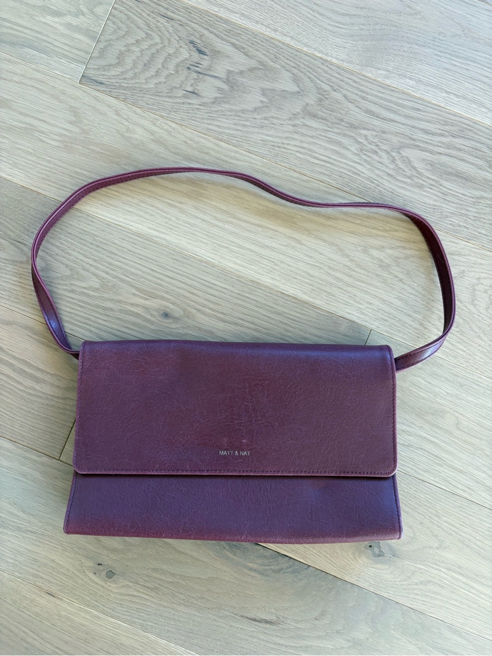 Matt & Nat Plum Vegan Leather Crossbody Bag